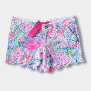 Lilly Pulitzer Buttercup Knit Short Multi Flock Full of Fun 6 NWT $78